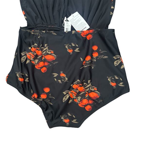 COCOSHIP Retro One Piece Halter Backless High Waist Pin Up Swimsuit Sz 14, NWT - Picture 5 of 8